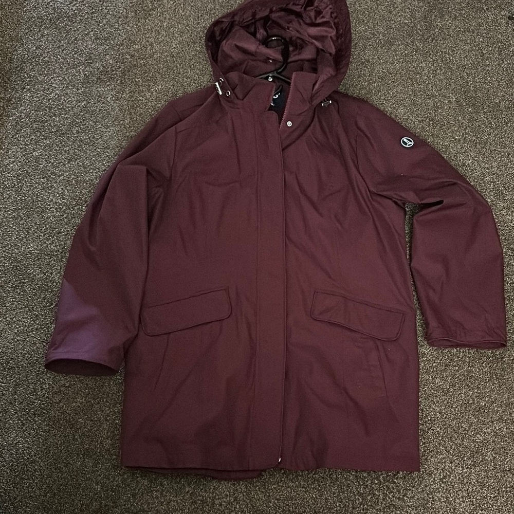 Lands' End Maroon Hooded Jacket